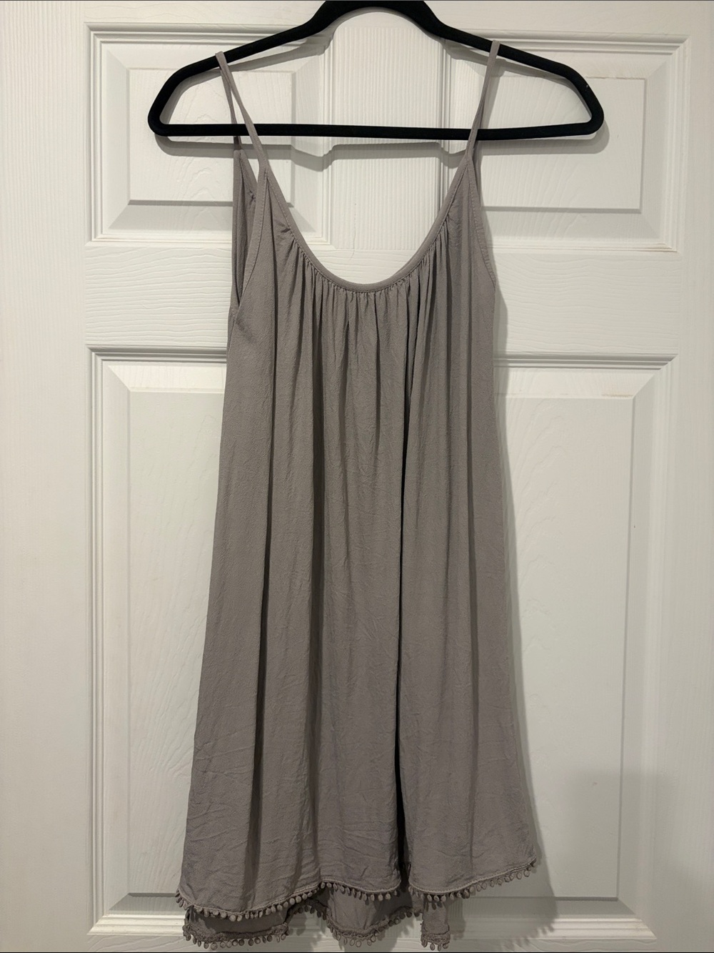 Spaghetti Strap Mini Dress in Light Gray